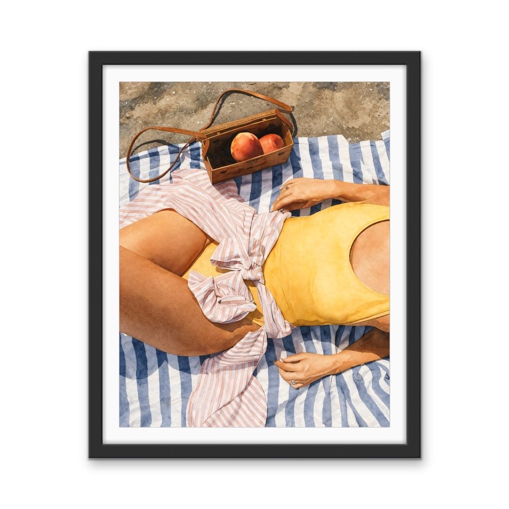 Beach Peach - Stretched Canvas Print or Framed Fine Art Print - I Heart Wall Art - Poster Print, Canvas Print or Framed Art Print