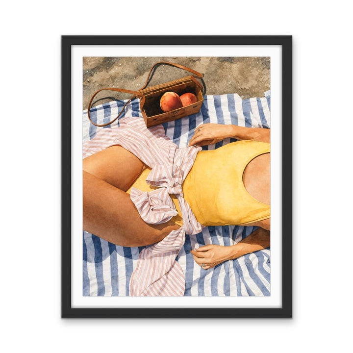 Beach Peach - Stretched Canvas Print or Framed Fine Art Print - I Heart Wall Art - Poster Print, Canvas Print or Framed Art Print