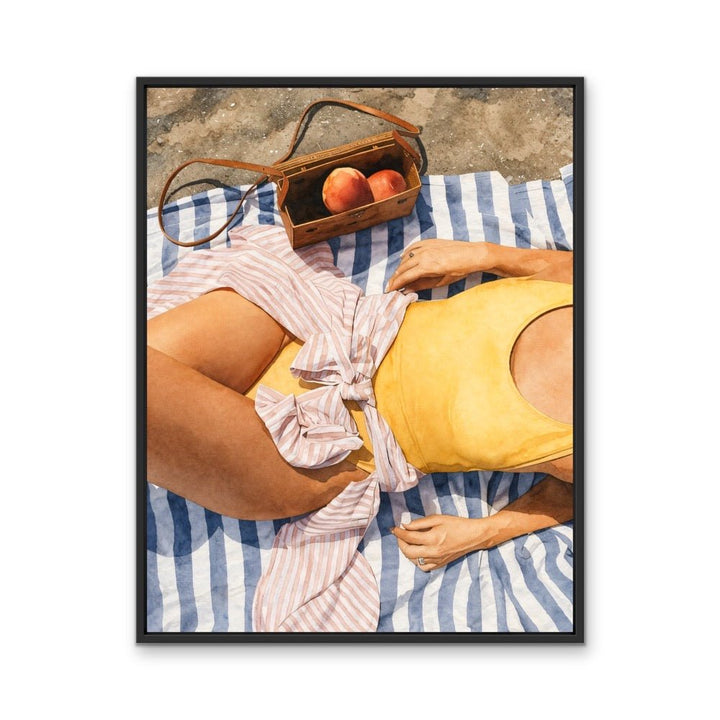 Beach Peach - Stretched Canvas Print or Framed Fine Art Print - I Heart Wall Art - Poster Print, Canvas Print or Framed Art Print
