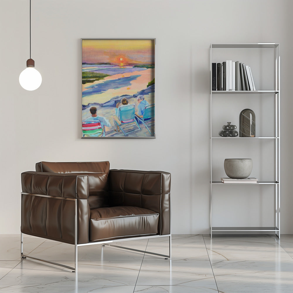 Beach People - Stretched Canvas, Poster or Fine Art Print I Heart Wall Art