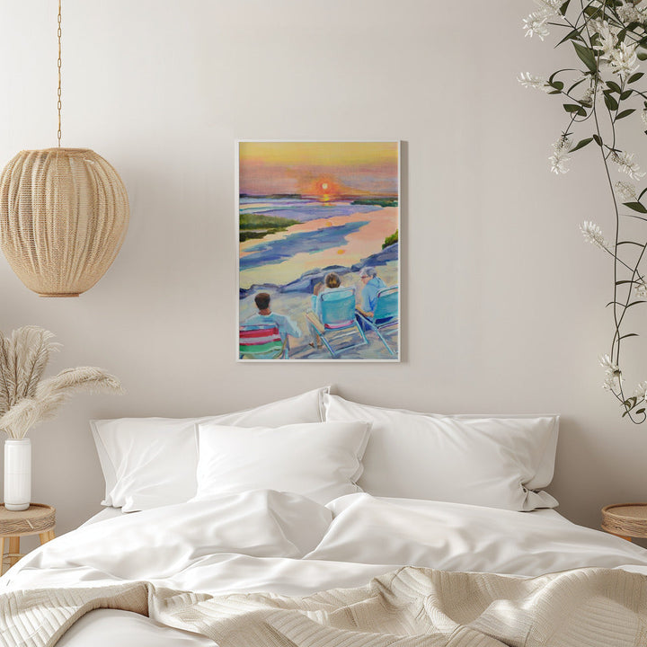 Beach People - Stretched Canvas, Poster or Fine Art Print I Heart Wall Art