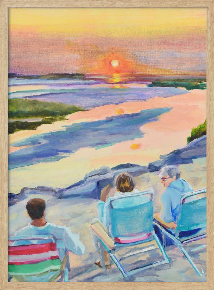 Beach People - Stretched Canvas, Poster or Fine Art Print I Heart Wall Art
