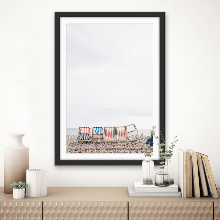 Beach Umbrellas - Coastal Photographic Art / Stretched Canvas Print - I Heart Wall Art - Poster Print, Canvas Print or Framed Art Print