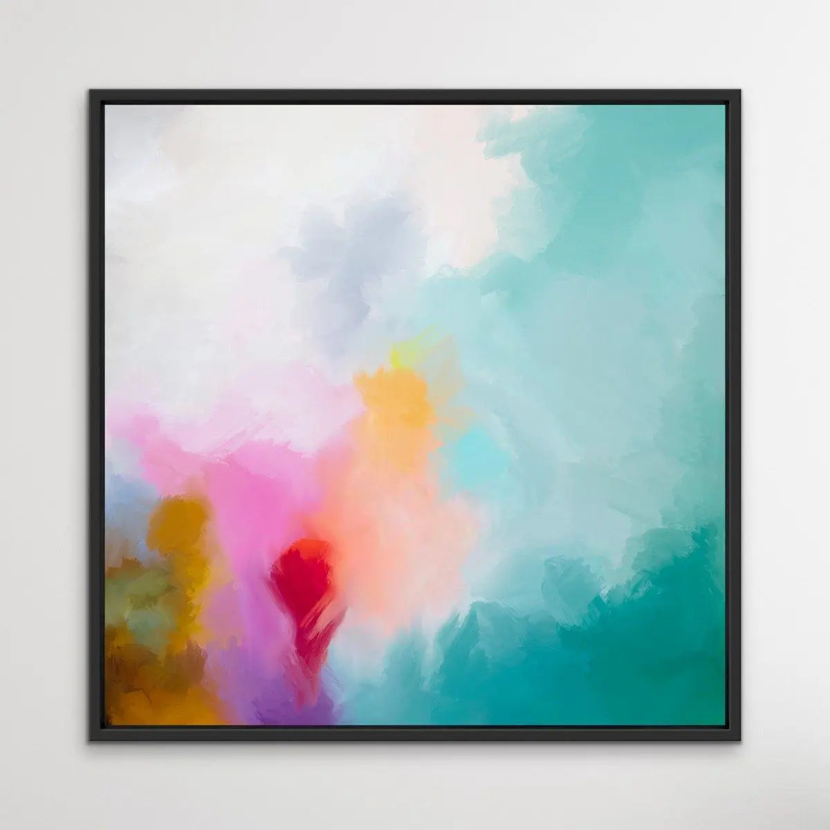 Beacon - Original Pink and Blue Abstract Canvas Wall Art Print - I Heart Wall Art - Poster Print, Canvas Print or Framed Art Print