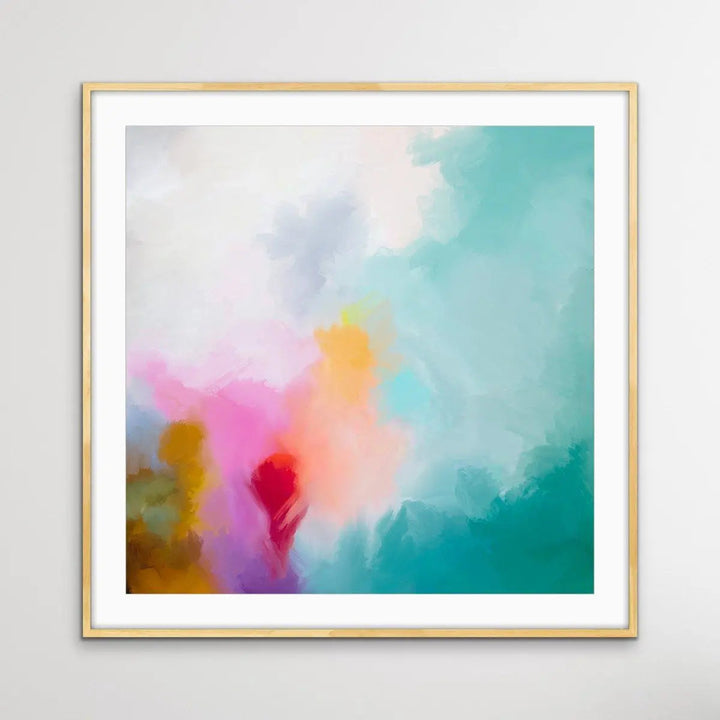 Beacon - Original Pink and Blue Abstract Canvas Wall Art Print - I Heart Wall Art - Poster Print, Canvas Print or Framed Art Print