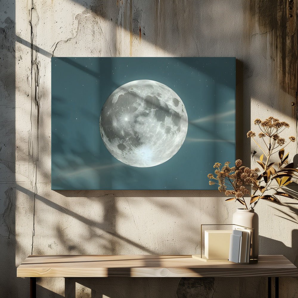 Beauty Of A Full Moon - Stretched Canvas or Fine Art Print - I Heart Wall Art - Poster Print, Canvas Print or Framed Art Print