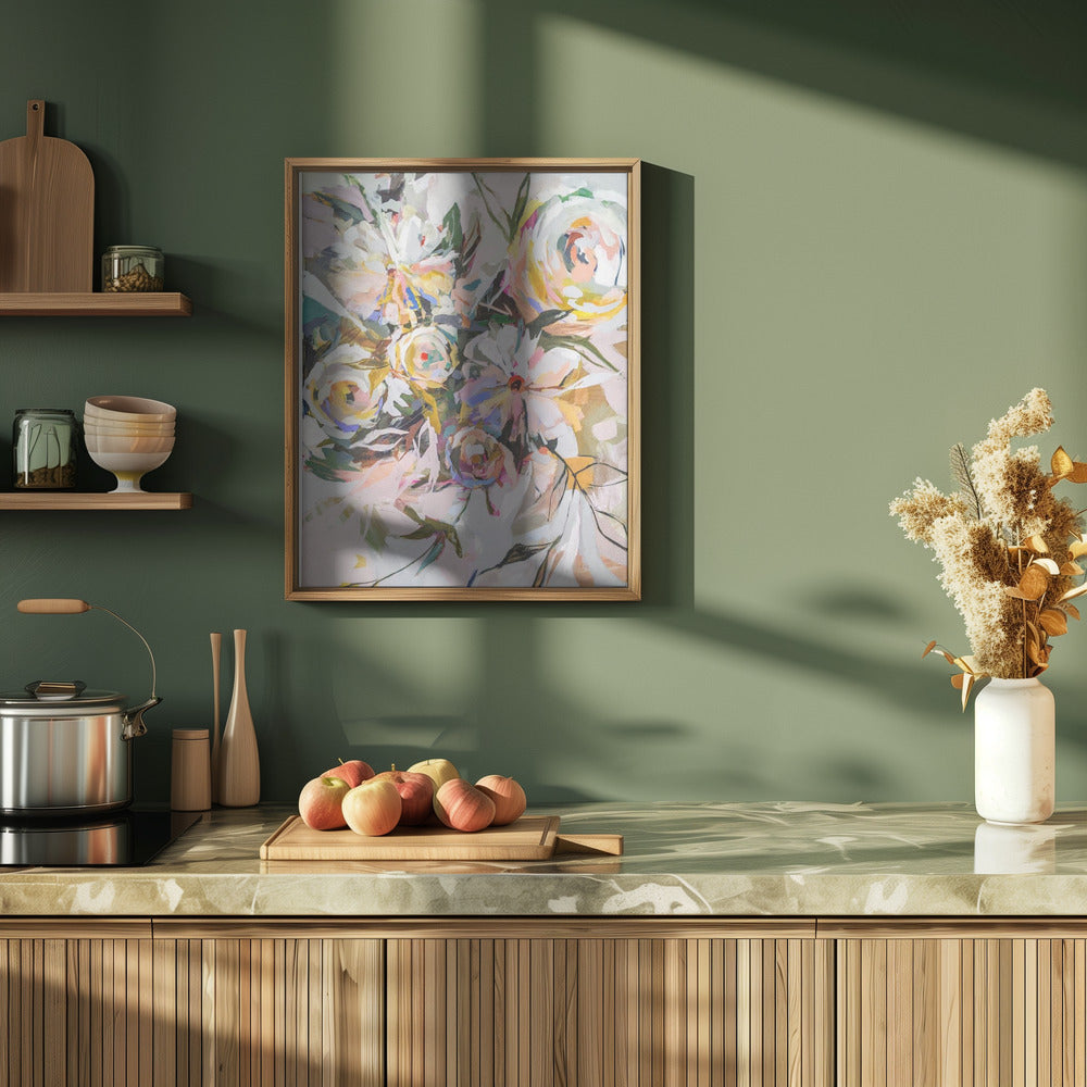 Bedroom Flowers - Stretched Canvas, Poster or Fine Art Print I Heart Wall Art