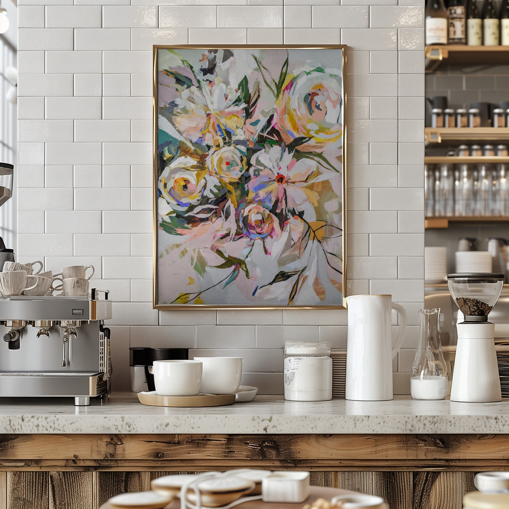 Bedroom Flowers - Stretched Canvas, Poster or Fine Art Print I Heart Wall Art