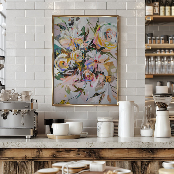 Bedroom Flowers - Stretched Canvas, Poster or Fine Art Print I Heart Wall Art