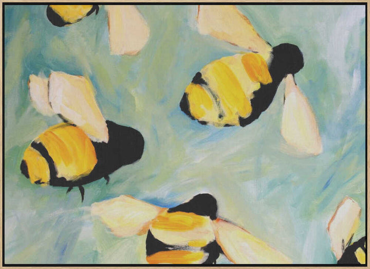Bees - Stretched Canvas, Poster or Fine Art Print - I Heart Wall Art - Poster Print, Canvas Print or Framed Art Print