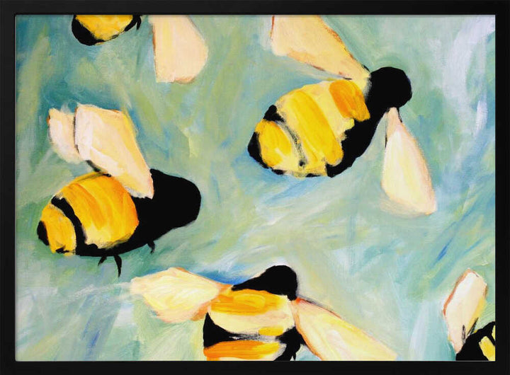 Bees - Stretched Canvas, Poster or Fine Art Print - I Heart Wall Art - Poster Print, Canvas Print or Framed Art Print
