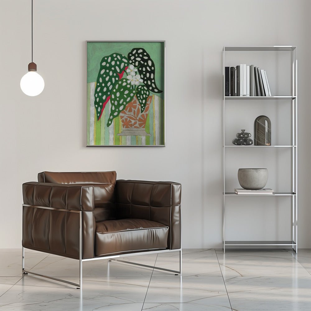 Begonia Maculata - Stretched Canvas, Poster or Fine Art Print - I Heart Wall Art - Poster Print, Canvas Print or Framed Art Print