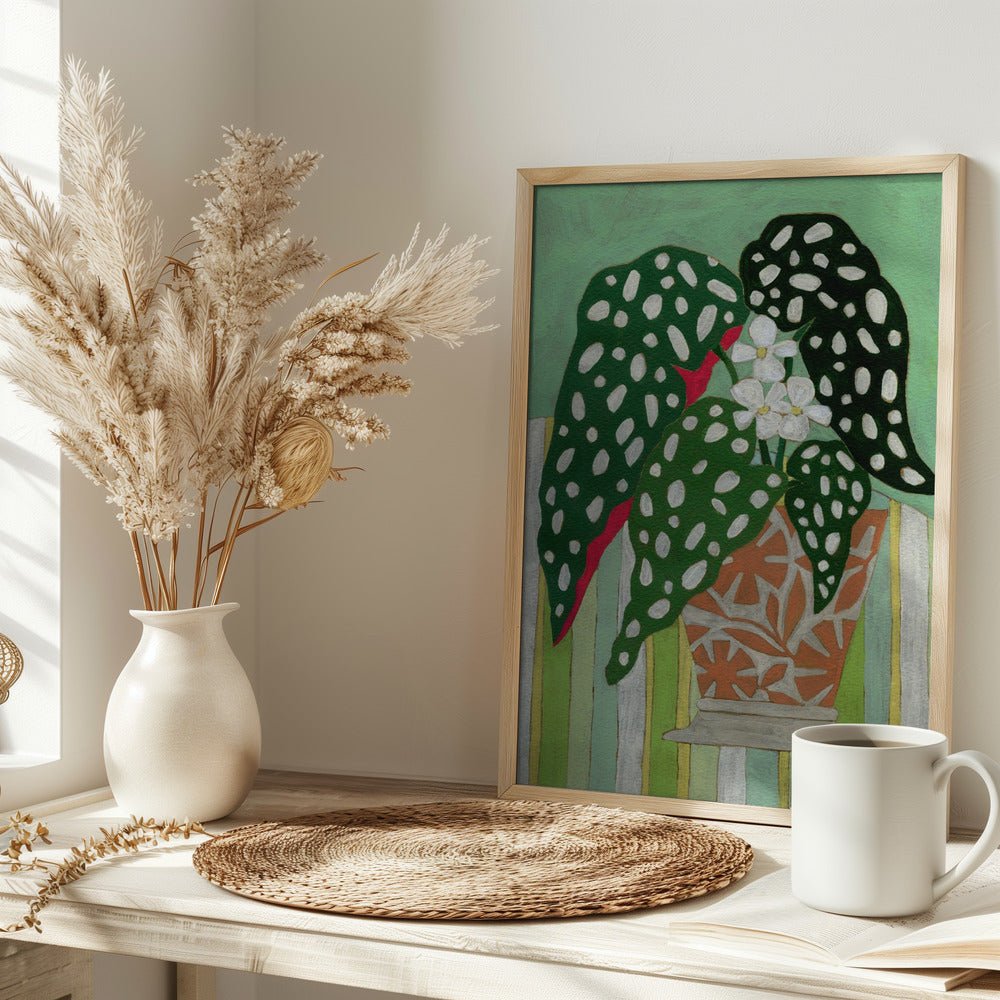 Begonia Maculata - Stretched Canvas, Poster or Fine Art Print - I Heart Wall Art - Poster Print, Canvas Print or Framed Art Print