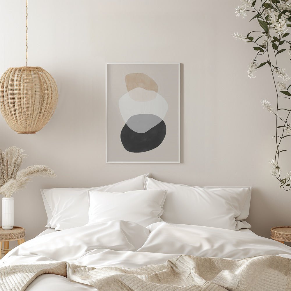 Beige Boho Shapes - Stretched Canvas, Poster or Fine Art Print - I Heart Wall Art - Poster Print, Canvas Print or Framed Art Print