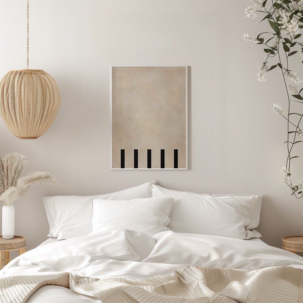 Beige Geometric Painting - Stretched Canvas, Poster or Fine Art Print - I Heart Wall Art - Poster Print, Canvas Print or Framed Art Print
