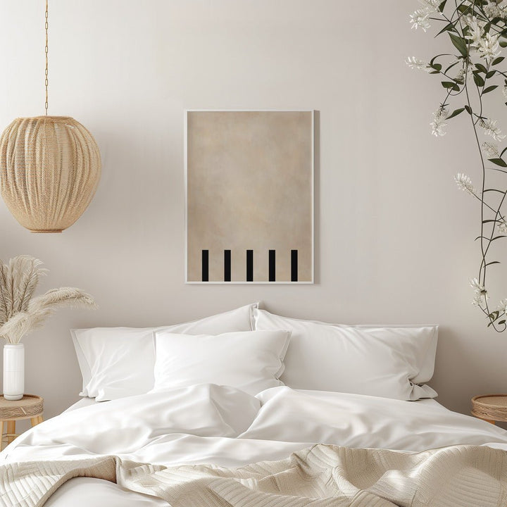 Beige Geometric Painting - Stretched Canvas, Poster or Fine Art Print - I Heart Wall Art - Poster Print, Canvas Print or Framed Art Print