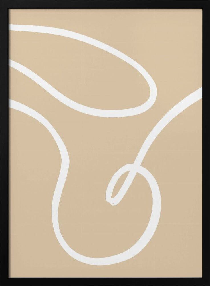 Beige Lines 02 - Stretched Canvas, Poster or Fine Art Print I Heart Wall Art