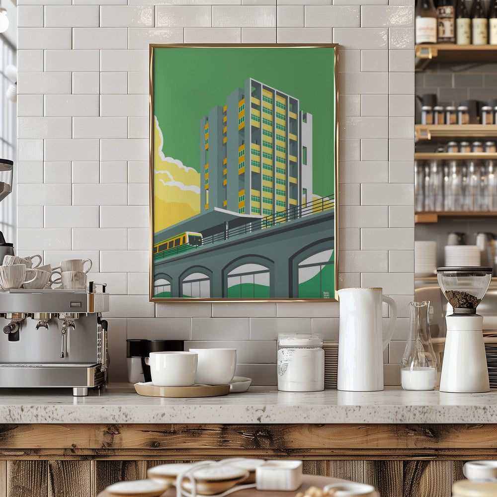 Berlin Hansviertel - Stretched Canvas, Poster or Fine Art Print I Heart Wall Art