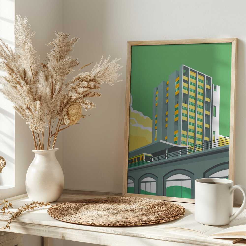 Berlin Hansviertel - Stretched Canvas, Poster or Fine Art Print I Heart Wall Art