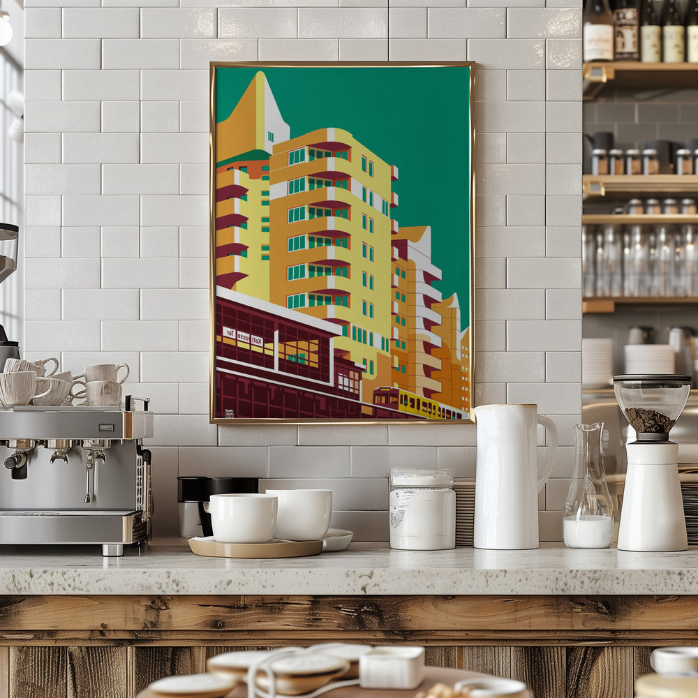 Berlin Kreuzberg - Stretched Canvas, Poster or Fine Art Print I Heart Wall Art