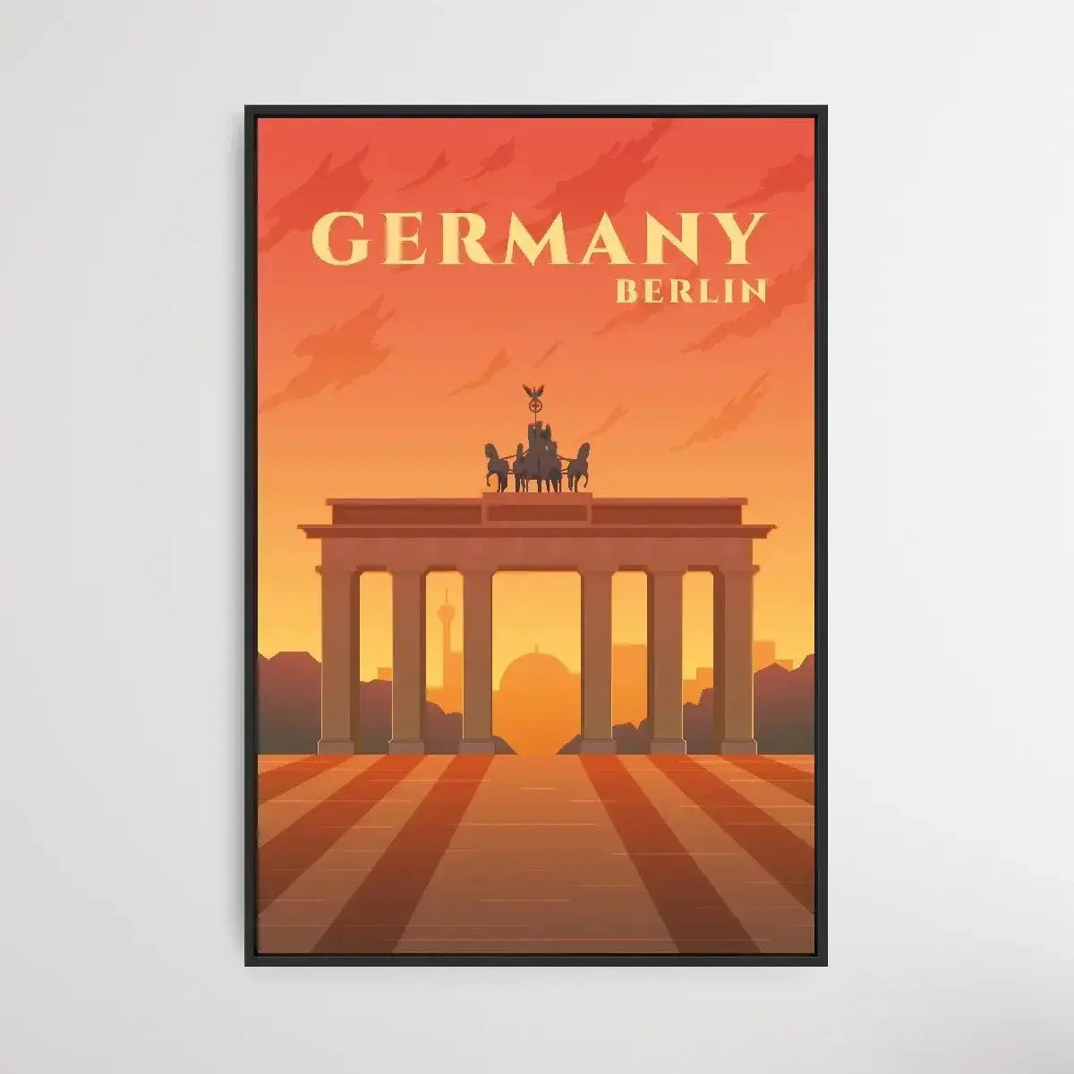 Berlin - Vintage Style Travel Print - I Heart Wall Art - Poster Print, Canvas Print or Framed Art Print