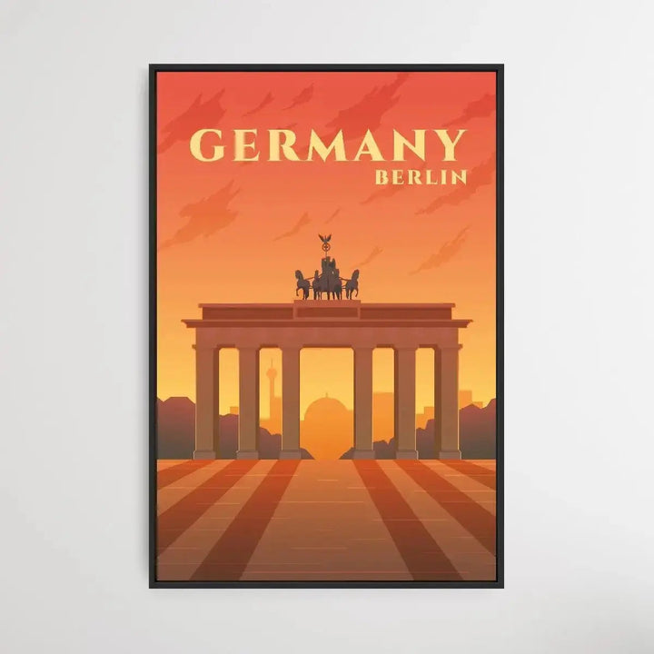 Berlin - Vintage Style Travel Print - I Heart Wall Art - Poster Print, Canvas Print or Framed Art Print