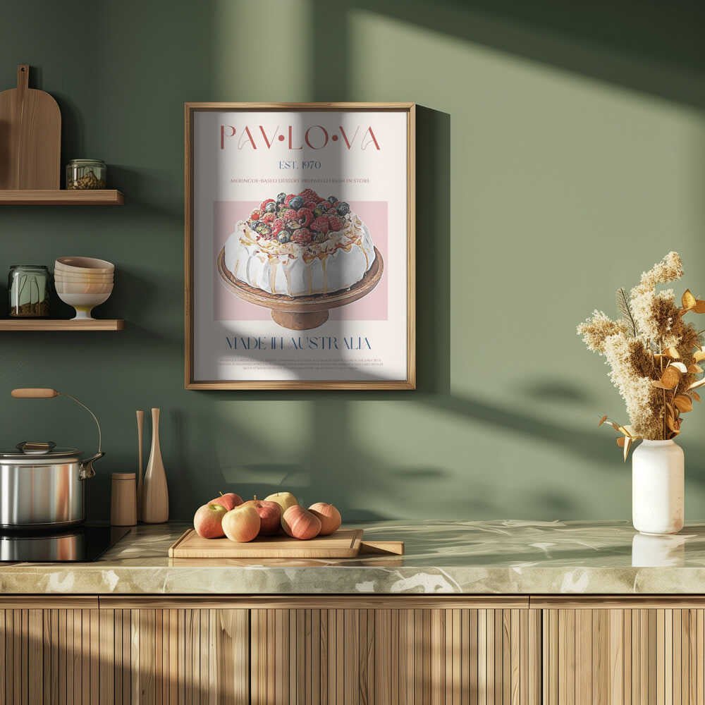 Berry Pavlova Delight - Stretched Canvas, Poster or Fine Art Print - I Heart Wall Art - Poster Print, Canvas Print or Framed Art Print