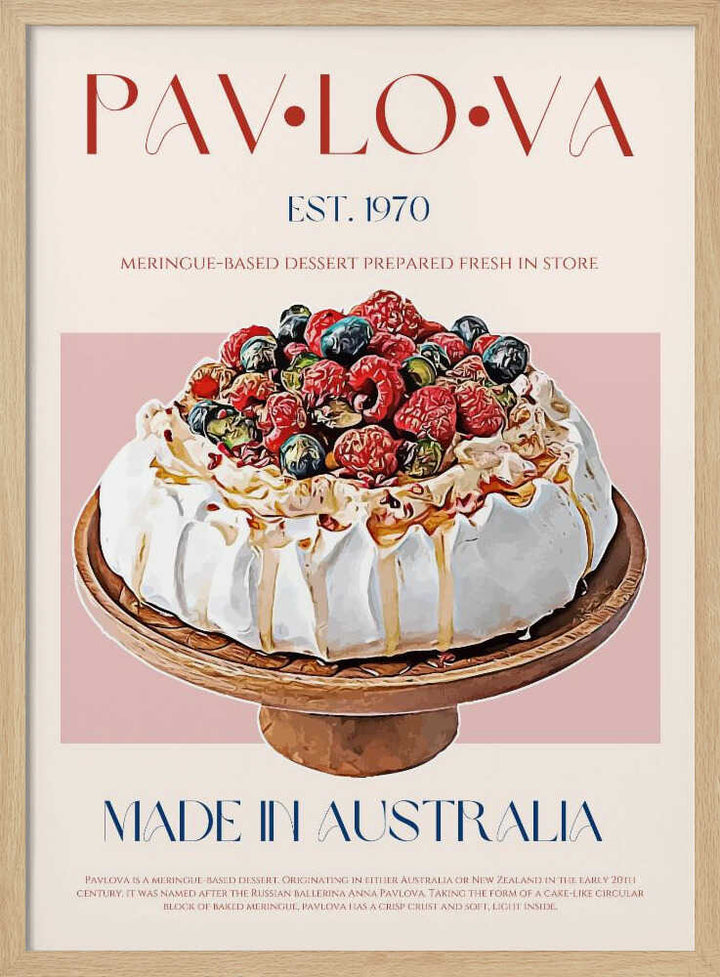 Berry Pavlova Delight - Stretched Canvas, Poster or Fine Art Print - I Heart Wall Art - Poster Print, Canvas Print or Framed Art Print