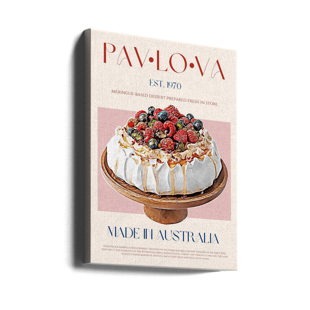 Berry Pavlova Delight - Stretched Canvas, Poster or Fine Art Print - I Heart Wall Art - Poster Print, Canvas Print or Framed Art Print