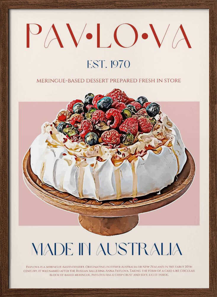 Berry Pavlova Delight - Stretched Canvas, Poster or Fine Art Print - I Heart Wall Art - Poster Print, Canvas Print or Framed Art Print
