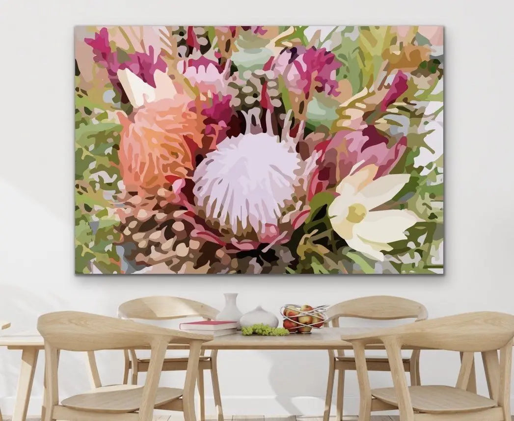 Big Bouquet- Australian Native Flower Original Artwork Canvas or Art Print - I Heart Wall Art - Poster Print, Canvas Print or Framed Art Print