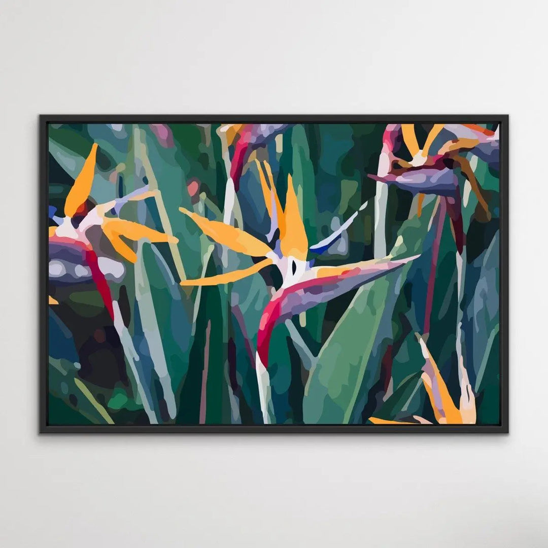 Bird Of Paradise (Strelitzia) - Colourful Floral Canvas or Art Print - I Heart Wall Art - Poster Print, Canvas Print or Framed Art Print