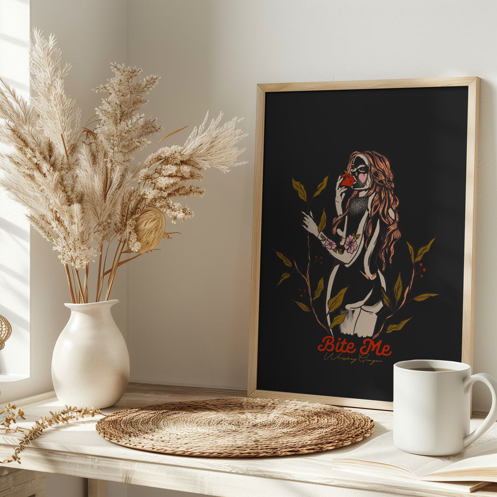 Bite Me Fix.png - Stretched Canvas, Poster or Fine Art Print I Heart Wall Art