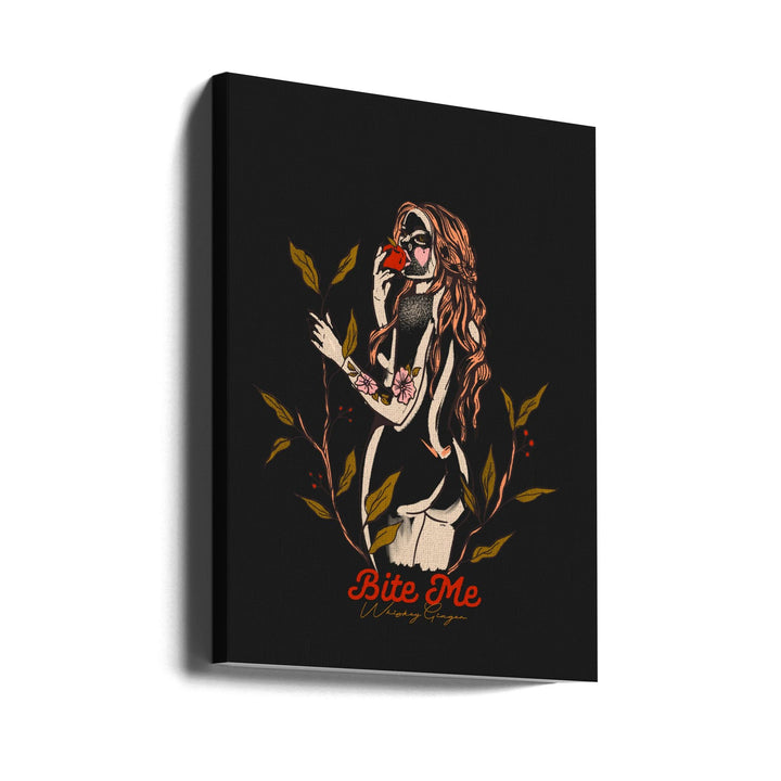 Bite Me Fix.png - Stretched Canvas, Poster or Fine Art Print I Heart Wall Art