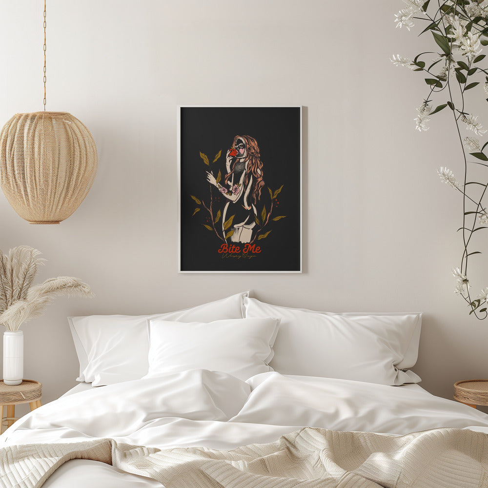 Bite Me Fix.png - Stretched Canvas, Poster or Fine Art Print I Heart Wall Art