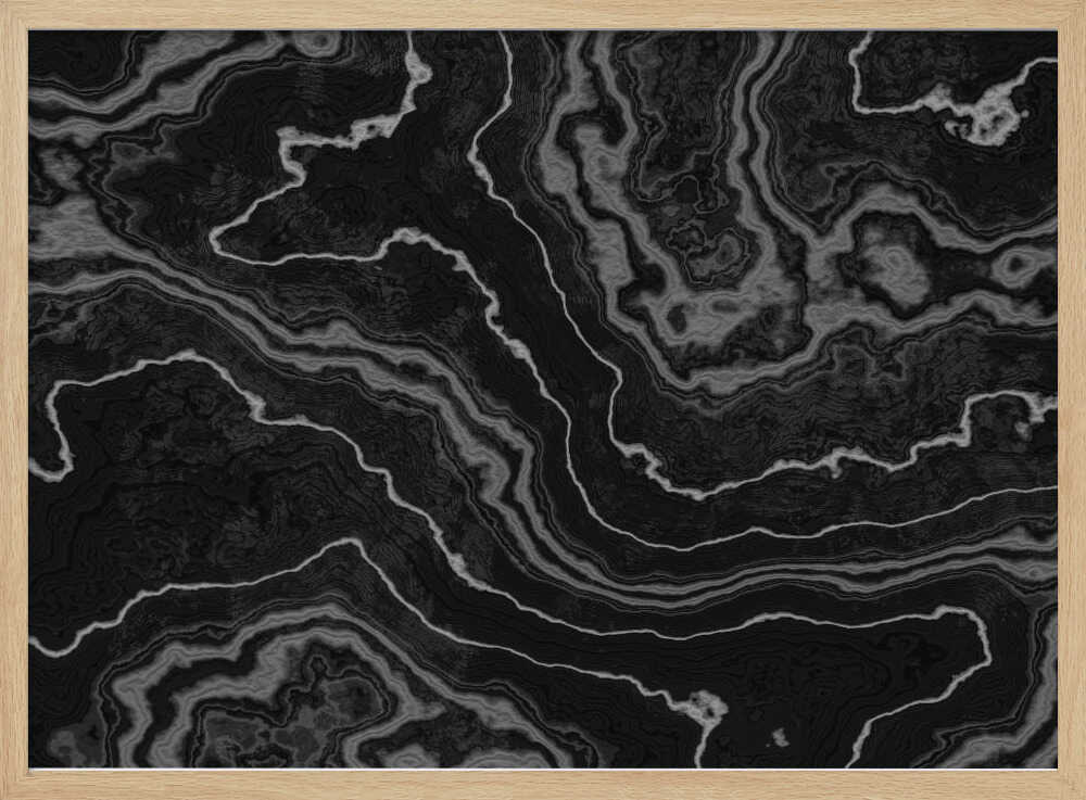 Black Agate Swirls - Stretched Canvas, Poster or Fine Art Print - I Heart Wall Art - Poster Print, Canvas Print or Framed Art Print