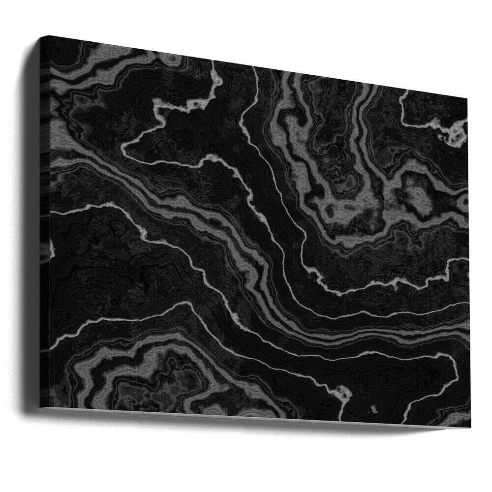 Black Agate Swirls - Stretched Canvas, Poster or Fine Art Print - I Heart Wall Art - Poster Print, Canvas Print or Framed Art Print