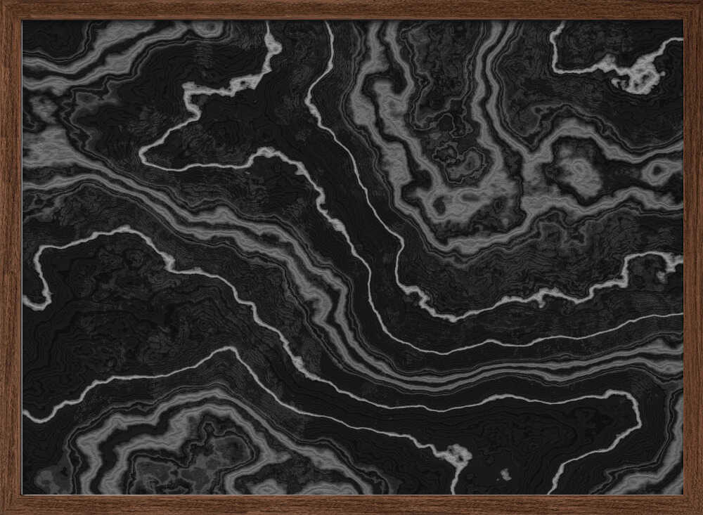 Black Agate Swirls - Stretched Canvas, Poster or Fine Art Print - I Heart Wall Art - Poster Print, Canvas Print or Framed Art Print