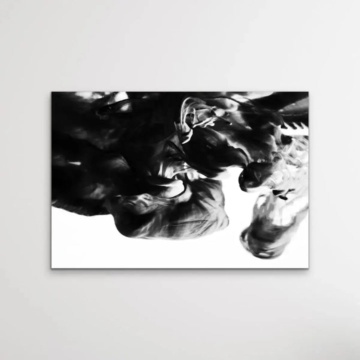Black and White Abstract Suspension - Photographic Print Cloudy Wall Art Stretched Canvas - I Heart Wall Art - Poster Print, Canvas Print or Framed Art Print