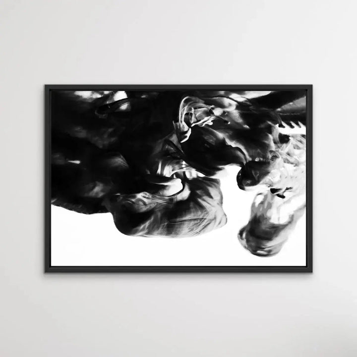 Black and White Abstract Suspension - Photographic Print Cloudy Wall Art Stretched Canvas - I Heart Wall Art - Poster Print, Canvas Print or Framed Art Print