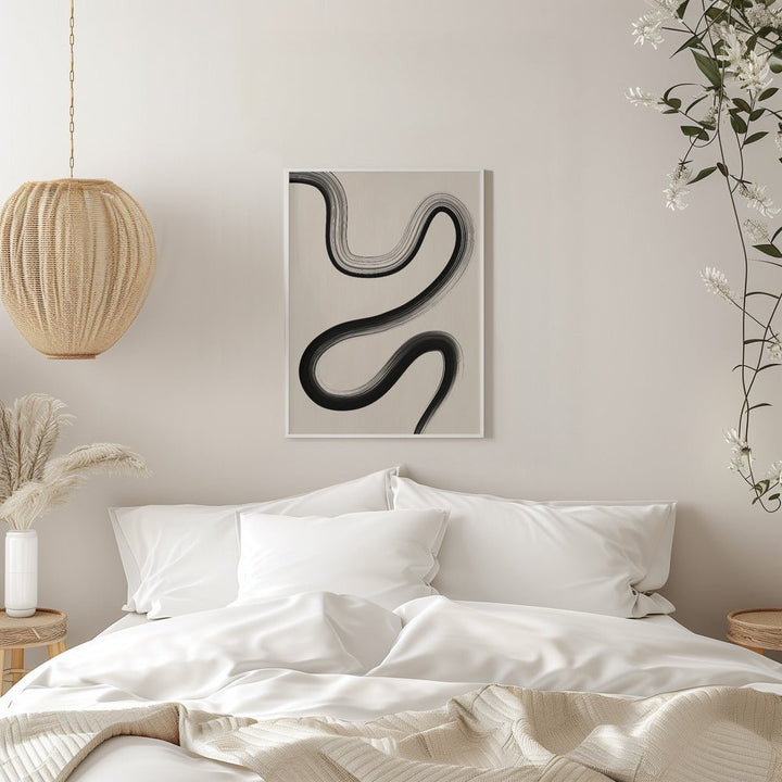 Black Brush Stroke Art - Stretched Canvas, Poster or Fine Art Print - I Heart Wall Art - Poster Print, Canvas Print or Framed Art Print