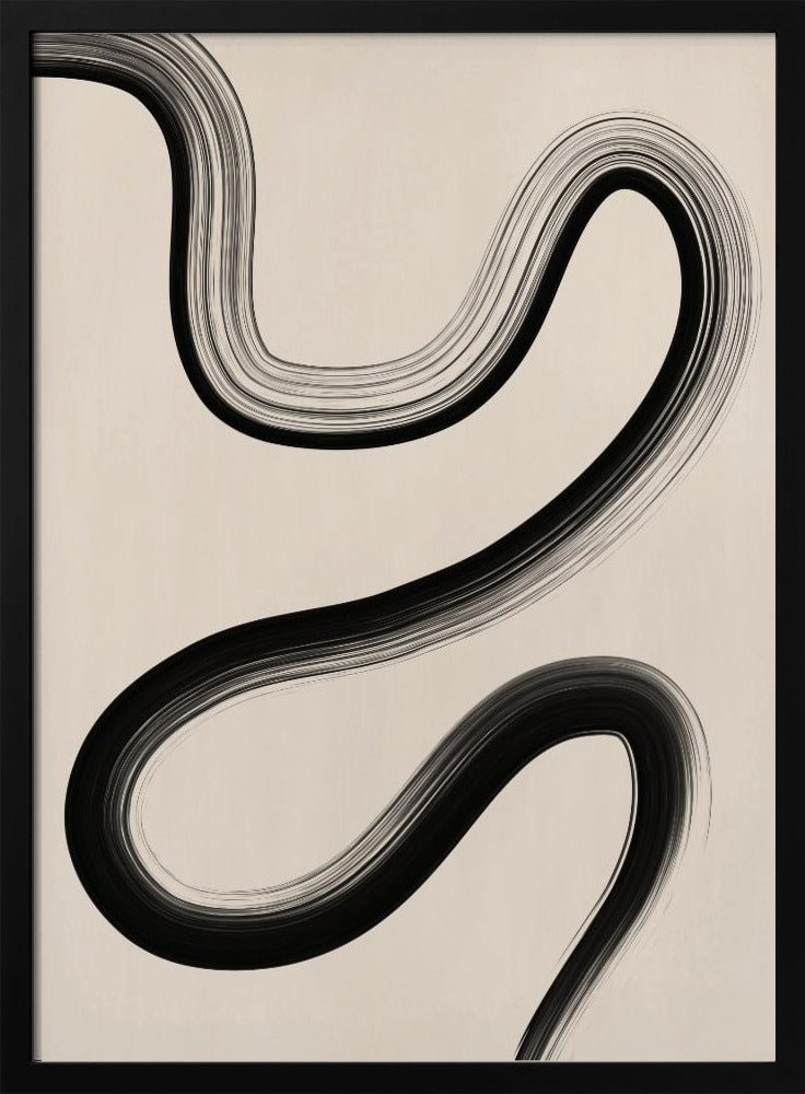 Black Brush Stroke Art - Stretched Canvas, Poster or Fine Art Print - I Heart Wall Art - Poster Print, Canvas Print or Framed Art Print