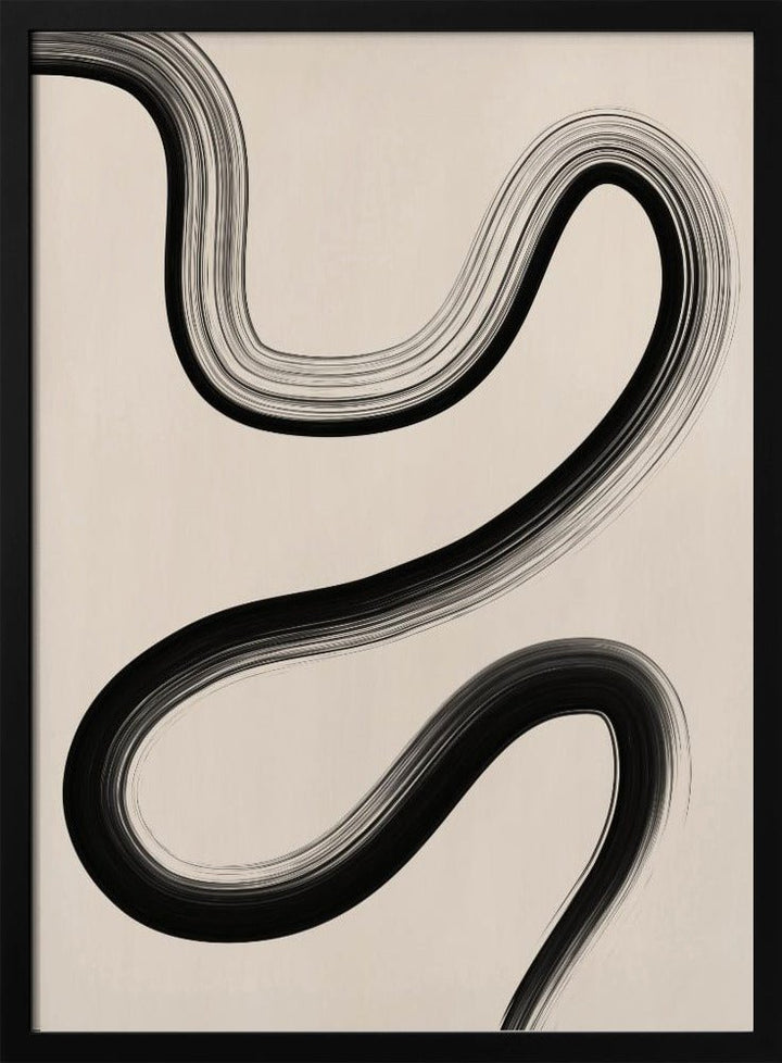 Black Brush Stroke Art - Stretched Canvas, Poster or Fine Art Print - I Heart Wall Art - Poster Print, Canvas Print or Framed Art Print