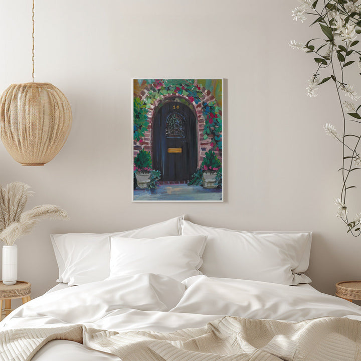 Black Door - Stretched Canvas, Poster or Fine Art Print I Heart Wall Art