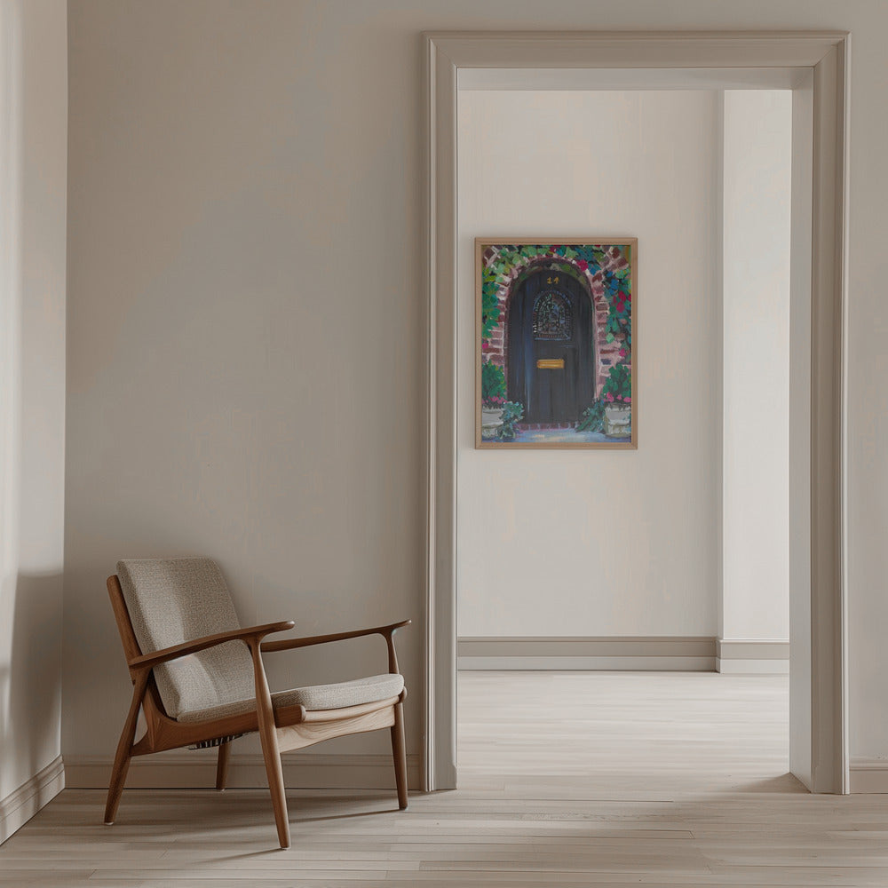 Black Door - Stretched Canvas, Poster or Fine Art Print I Heart Wall Art