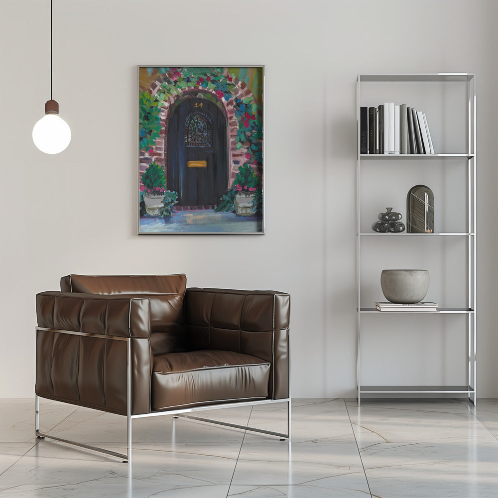 Black Door - Stretched Canvas, Poster or Fine Art Print I Heart Wall Art