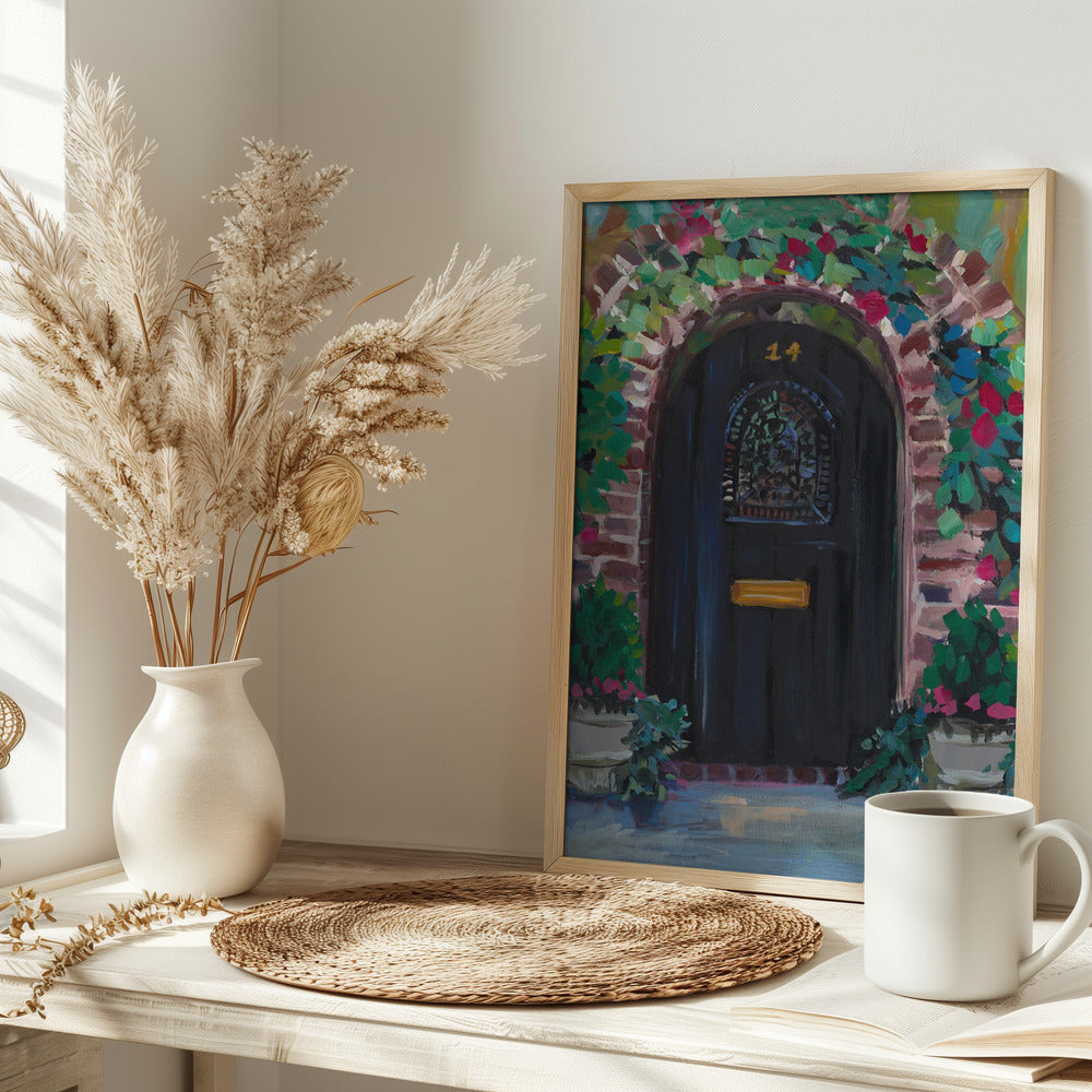 Black Door - Stretched Canvas, Poster or Fine Art Print I Heart Wall Art