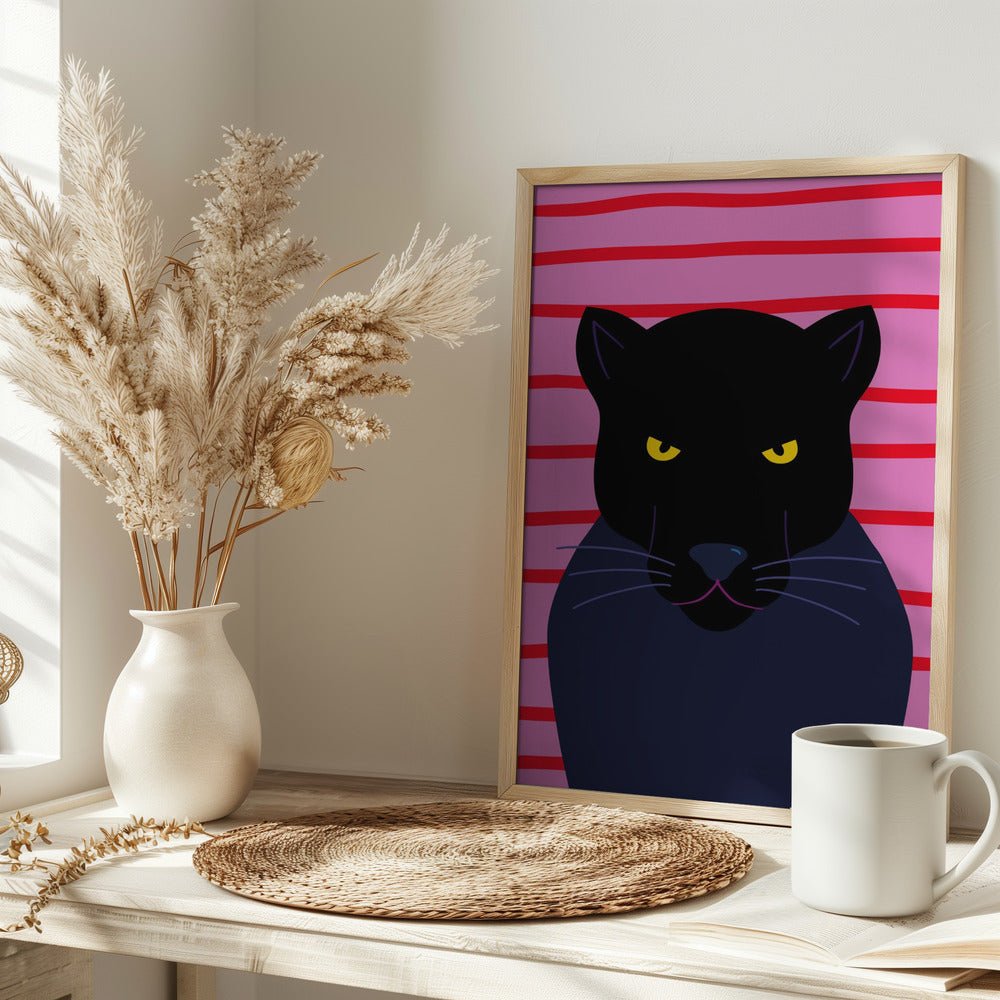 Black Panter - Stretched Canvas, Poster or Fine Art Print - I Heart Wall Art - Poster Print, Canvas Print or Framed Art Print