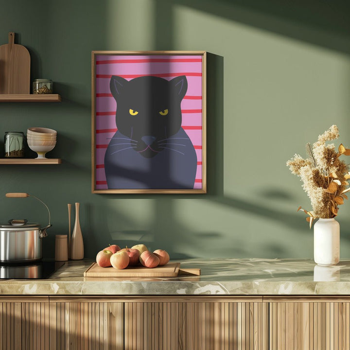 Black Panter - Stretched Canvas, Poster or Fine Art Print - I Heart Wall Art - Poster Print, Canvas Print or Framed Art Print