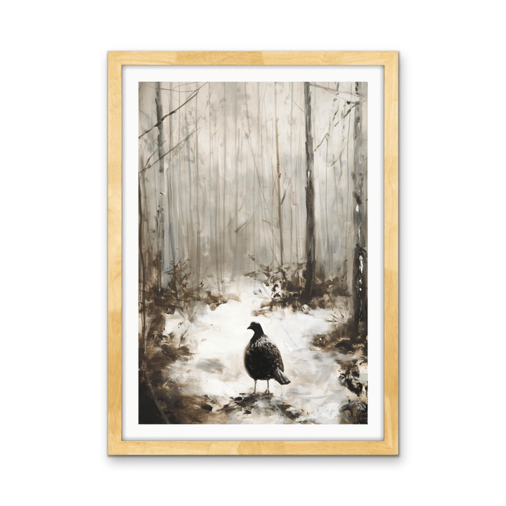 Black Snow Bird - Stretched Canvas or Wall Art Print - I Heart Wall Art - Poster Print, Canvas Print or Framed Art Print